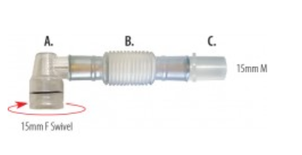 Catheter Mount, Swivel Elbow 15F & Adaptor 15M-Disposable(Each &Pack of 50)
