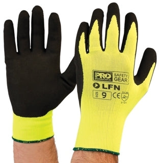 Pro Choice Hi-Vis Latex Foam Dip Glove